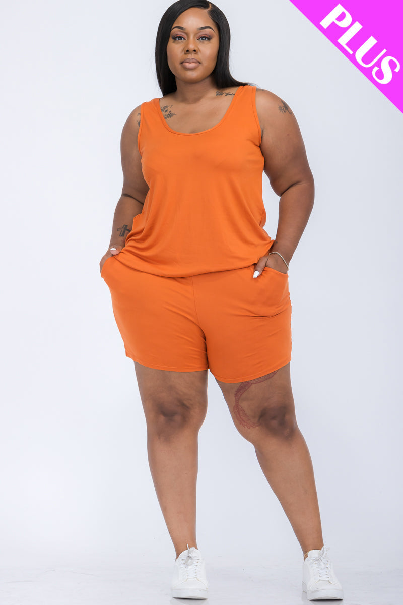 Plus Comfy Tank Top & Shorts Set (CAPELLA)