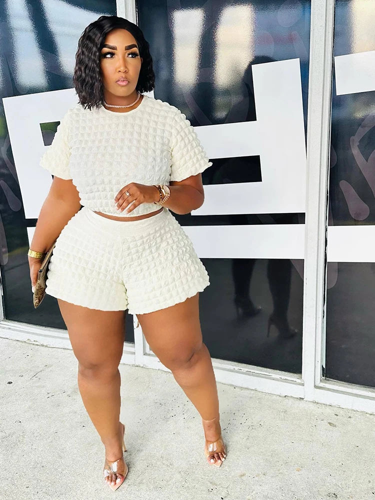 Summer Suit Chic and Elegant Woman Set New In Sexy Outfit Casual Shorts Sets Womens 2 Piece Plus Size Dropshipping Wholesale