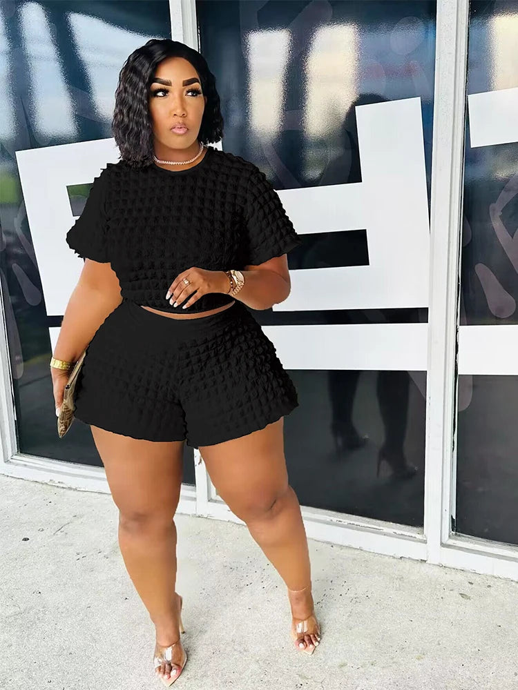 Summer Suit Chic and Elegant Woman Set New In Sexy Outfit Casual Shorts Sets Womens 2 Piece Plus Size Dropshipping Wholesale