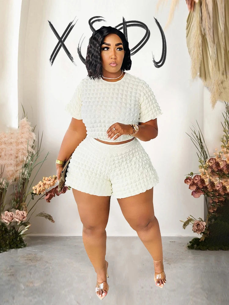 Summer Suit Chic and Elegant Woman Set New In Sexy Outfit Casual Shorts Sets Womens 2 Piece Plus Size Dropshipping Wholesale