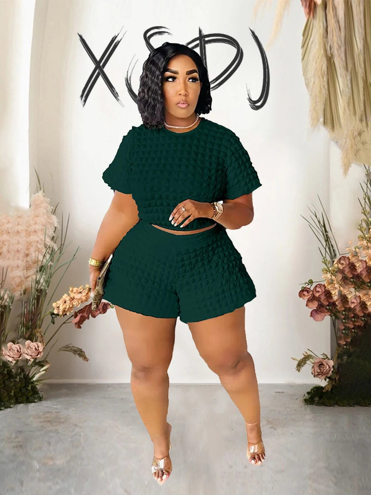 Summer Suit Chic and Elegant Woman Set New In Sexy Outfit Casual Shorts Sets Womens 2 Piece Plus Size Dropshipping Wholesale