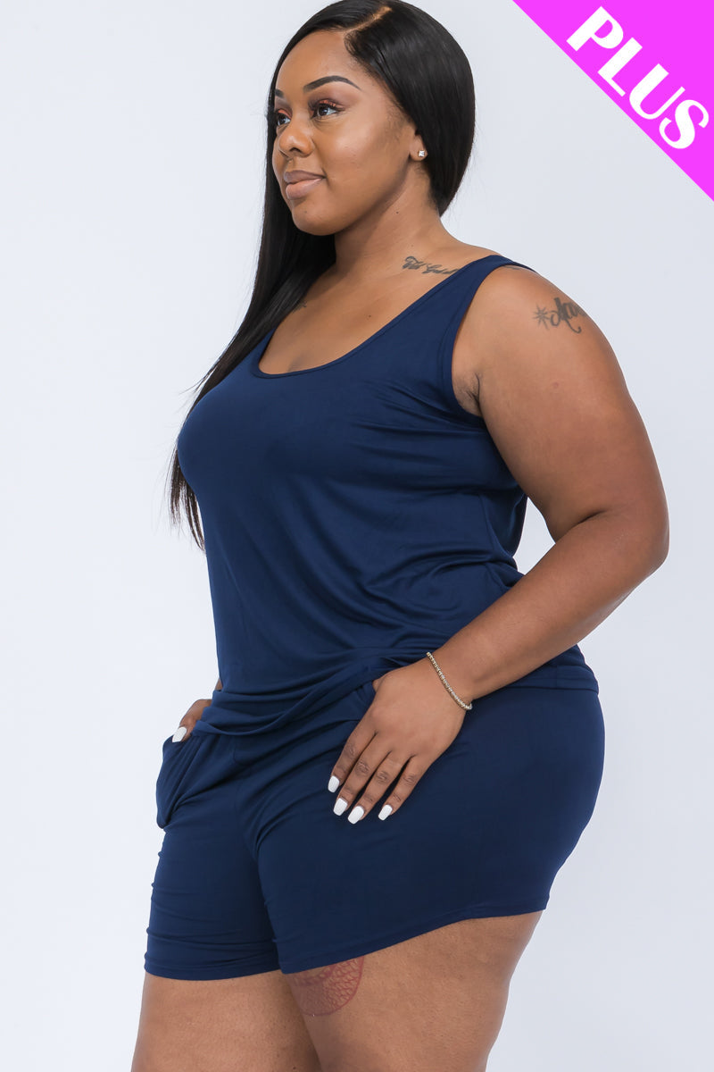 Plus Comfy Tank Top & Shorts Set (CAPELLA)