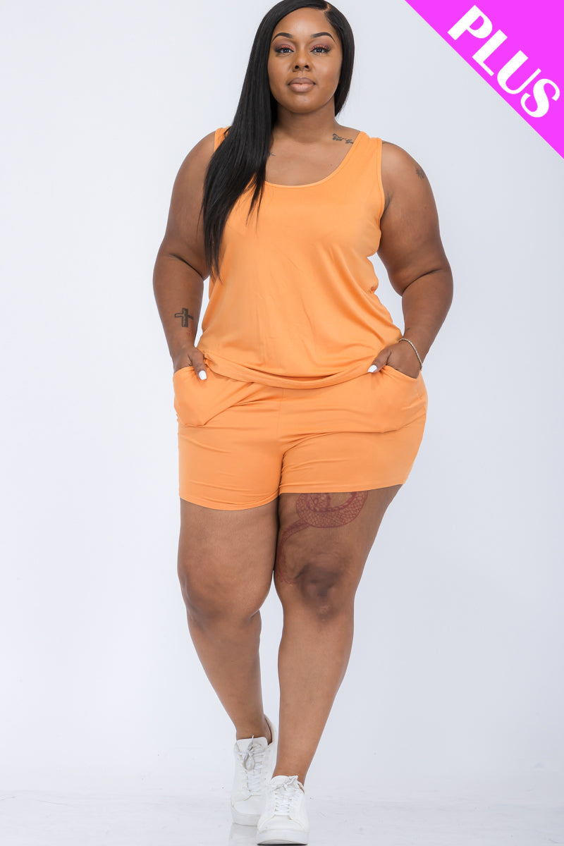 Plus Comfy Tank Top & Shorts Set (CAPELLA)